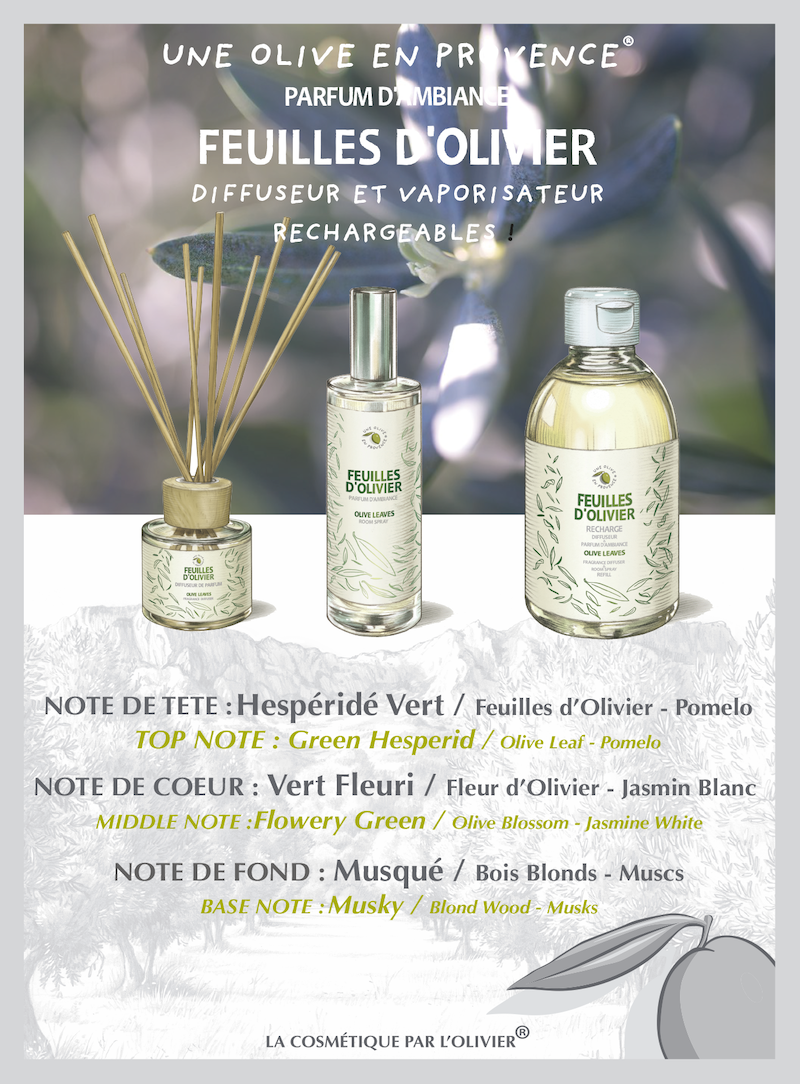 Recharge diffuseur et parfum d'ambiance feuilles d'olivier – L'épicerie de  Ninie